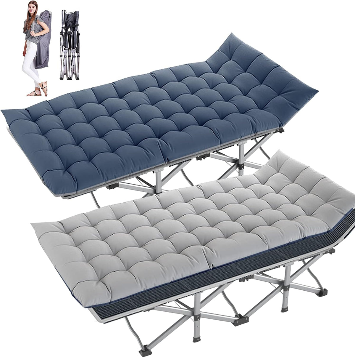 Camping Cot Folding Bed with Carry Bag W3887
