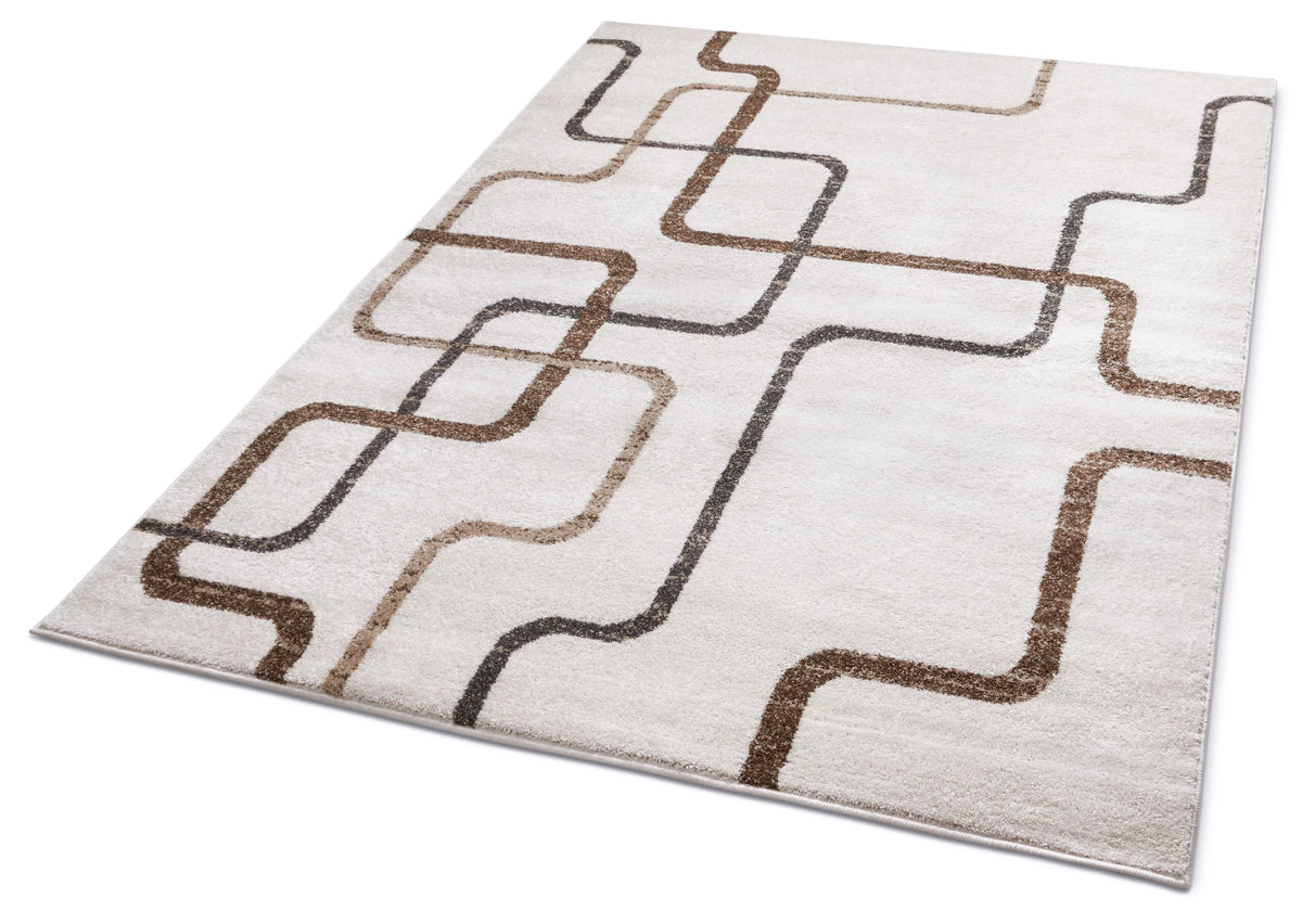 Ivory Vintage Geometric Area Rug F720