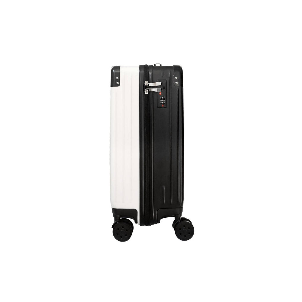 White Carry on Suitcase O1547