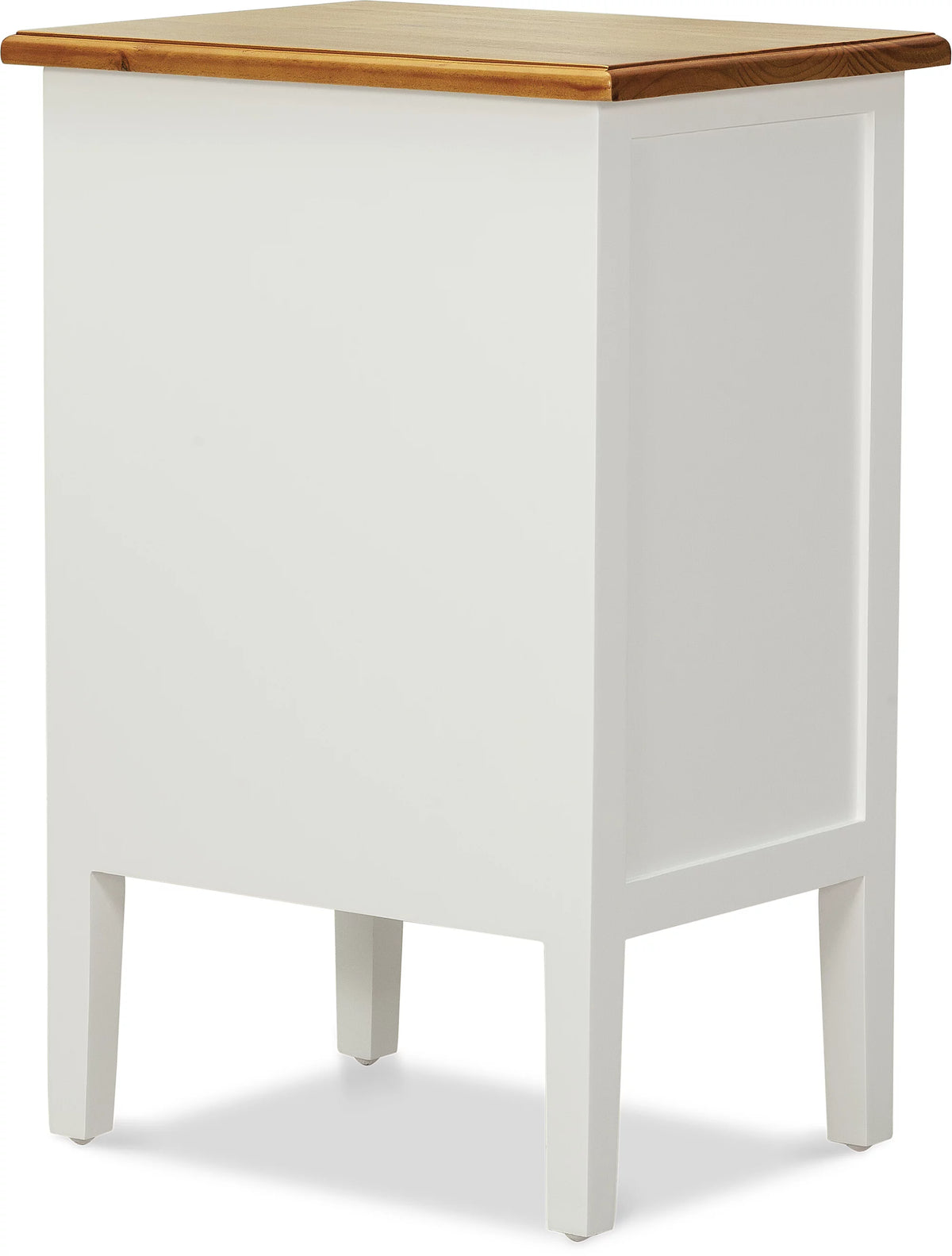 White 3 Drawer Solid Wood End Table C822