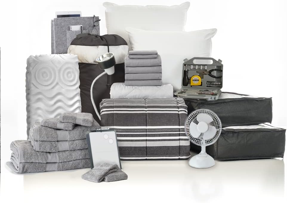 25-Piece Twin XL Bedding Bath Trunk Bundle Wonderland Gray A687542