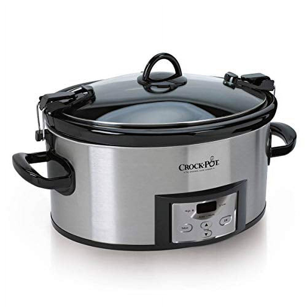 6 Qt Programmable Slow Cooker, Silver J91717