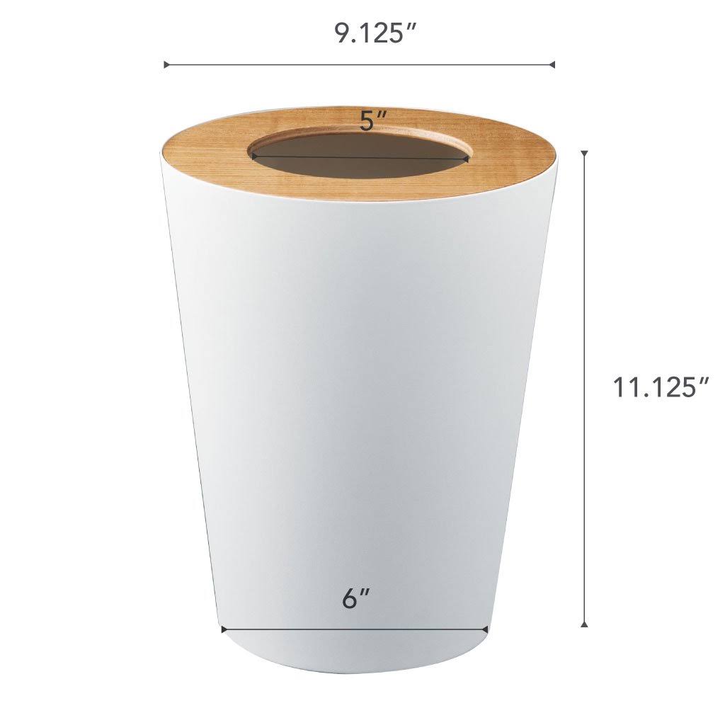 Black Round Trash Can I35899