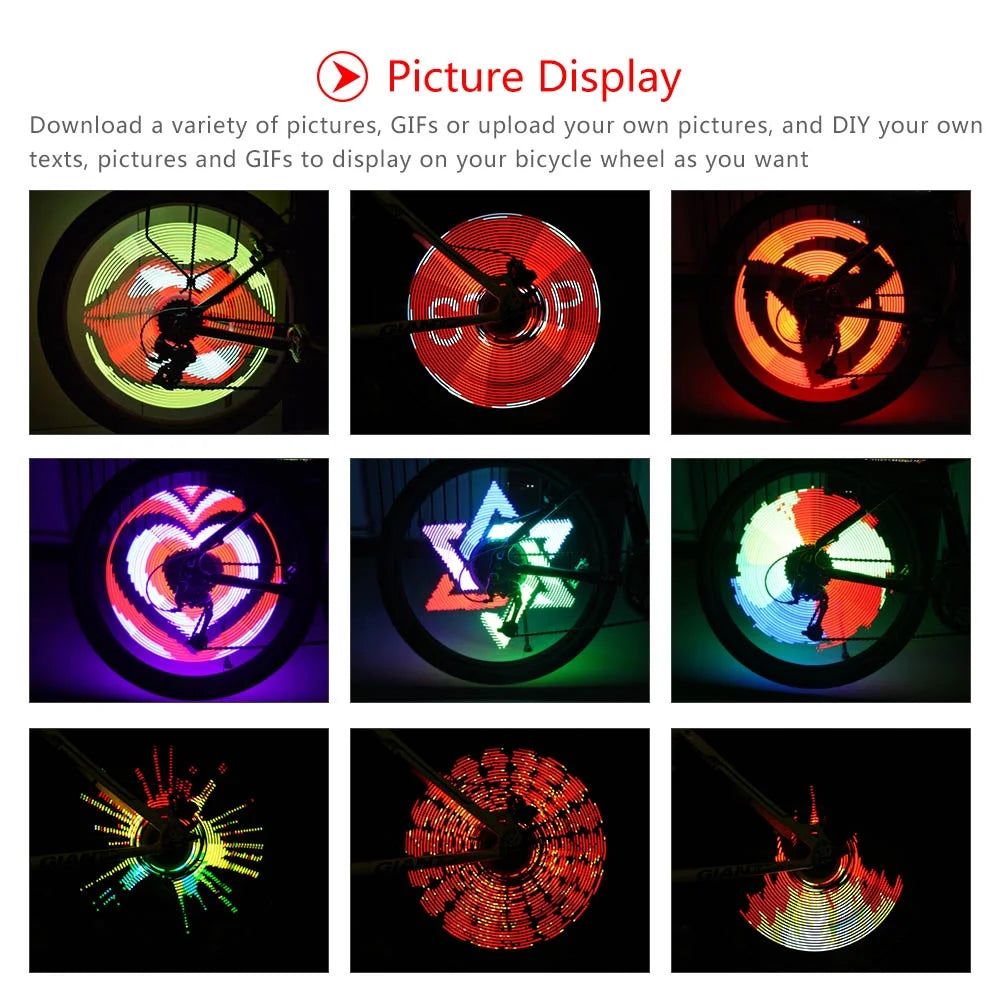 64 LEDs Rechargeable Bike Spoke Wheel Light N161