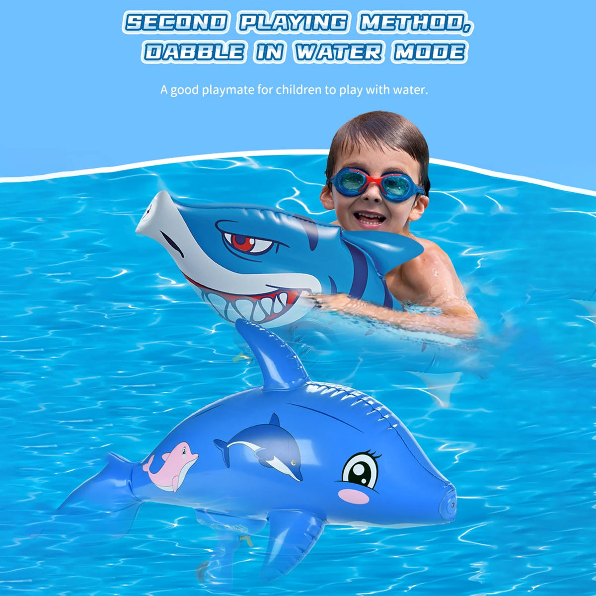 Blue Dolphin Inflatable Animal Shaped Hammer C11160