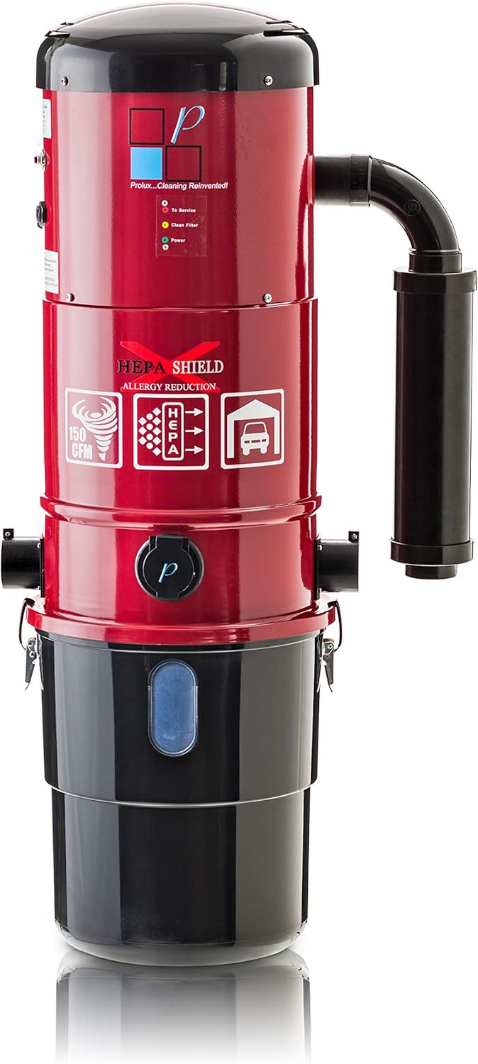 Red Central Vacuum Power Unit with 2 Stage Motor Q9829