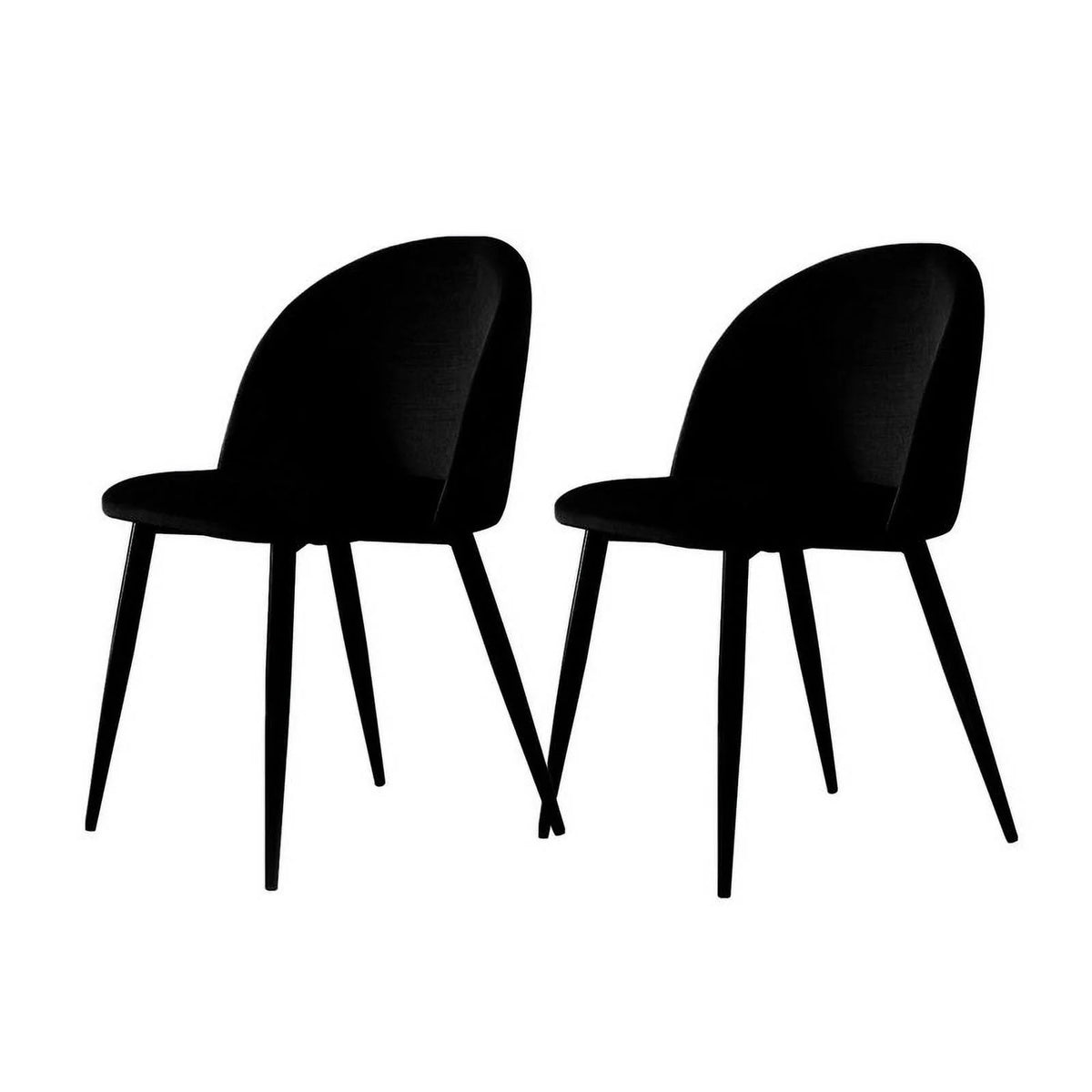 2 Velvet Upholstered Dining Chairs X47702