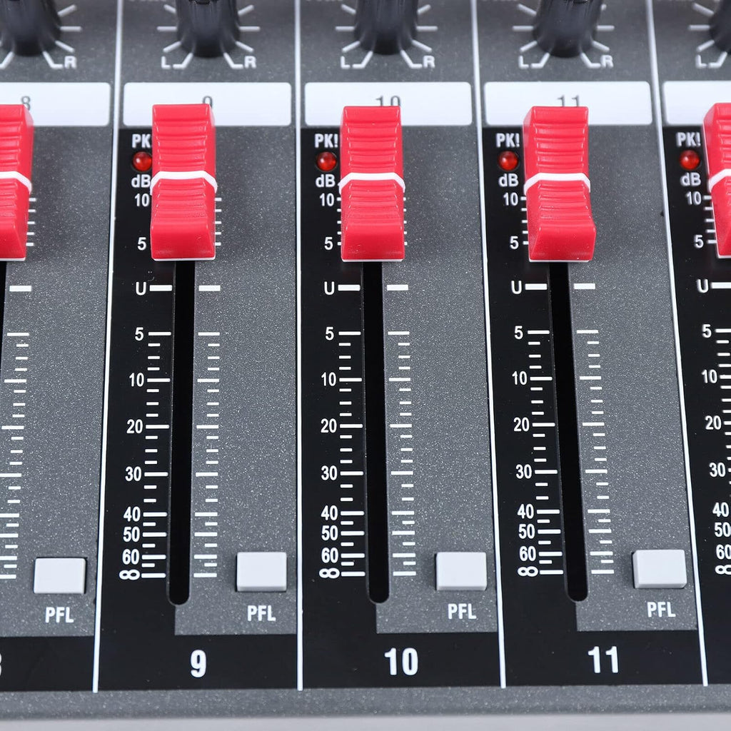 12 Channels Live Audio Mixer Bluetooth USB DJ Sound Mixing Console I439