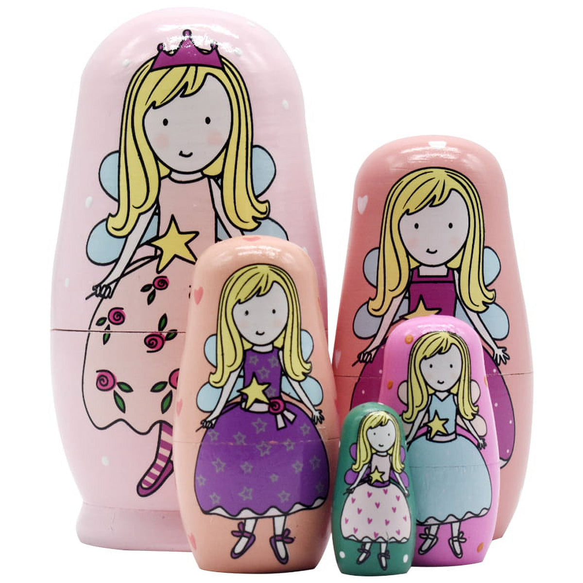 5 Pcs Russian Doll Nesting Dolls Y634385