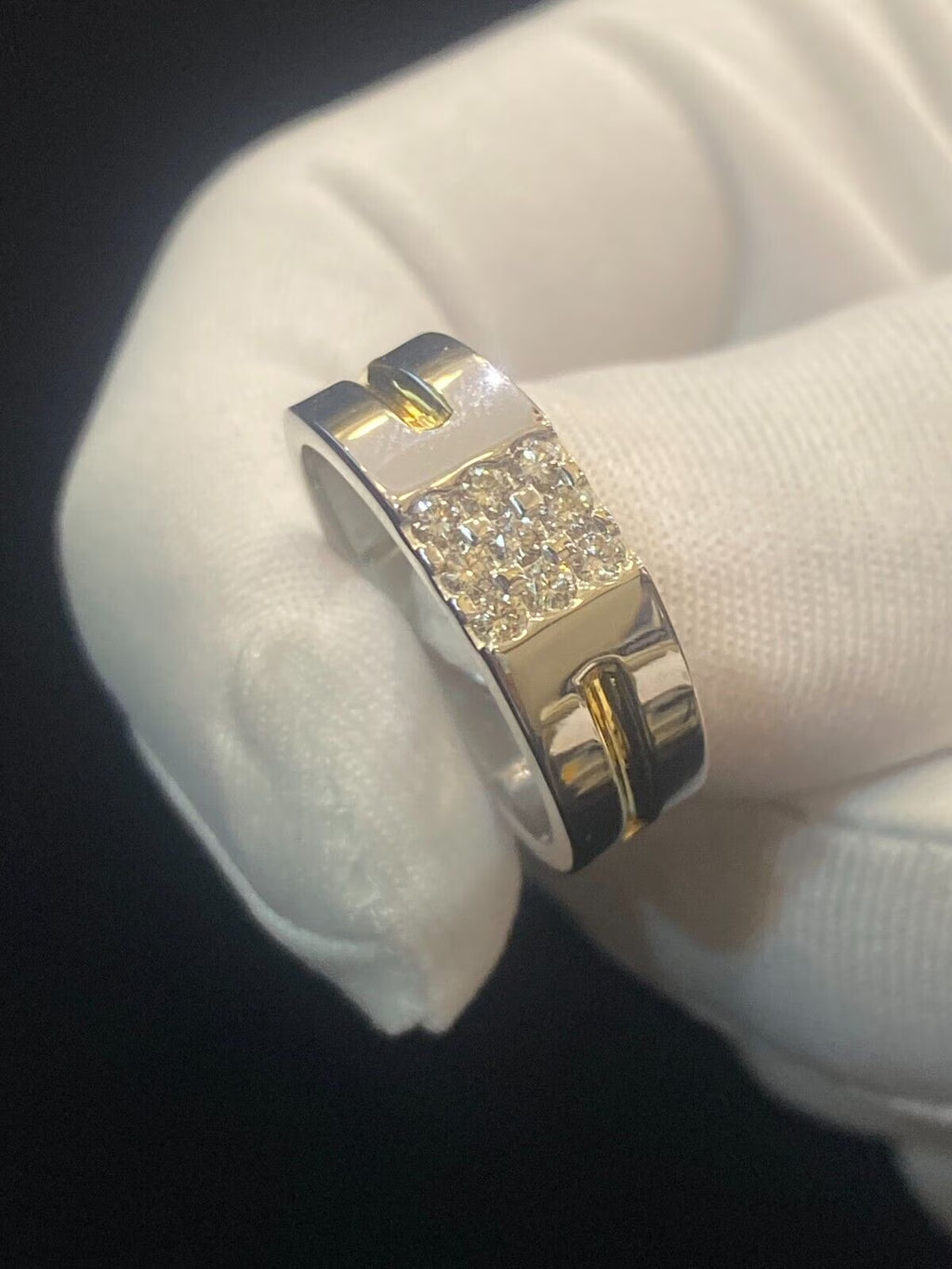 14K White Gold Diamond Wedding Band Ring W5392