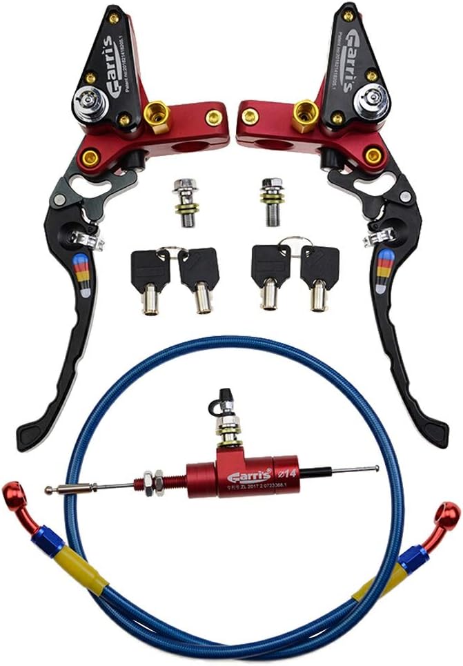 22mm Hydraulic Clutch Brake Pump Master Cylinder Lever Adjustable Blue M5912
