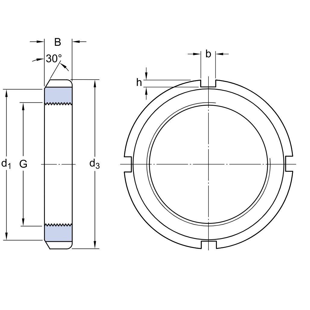 Lock Nuts 180x230x27mm N806