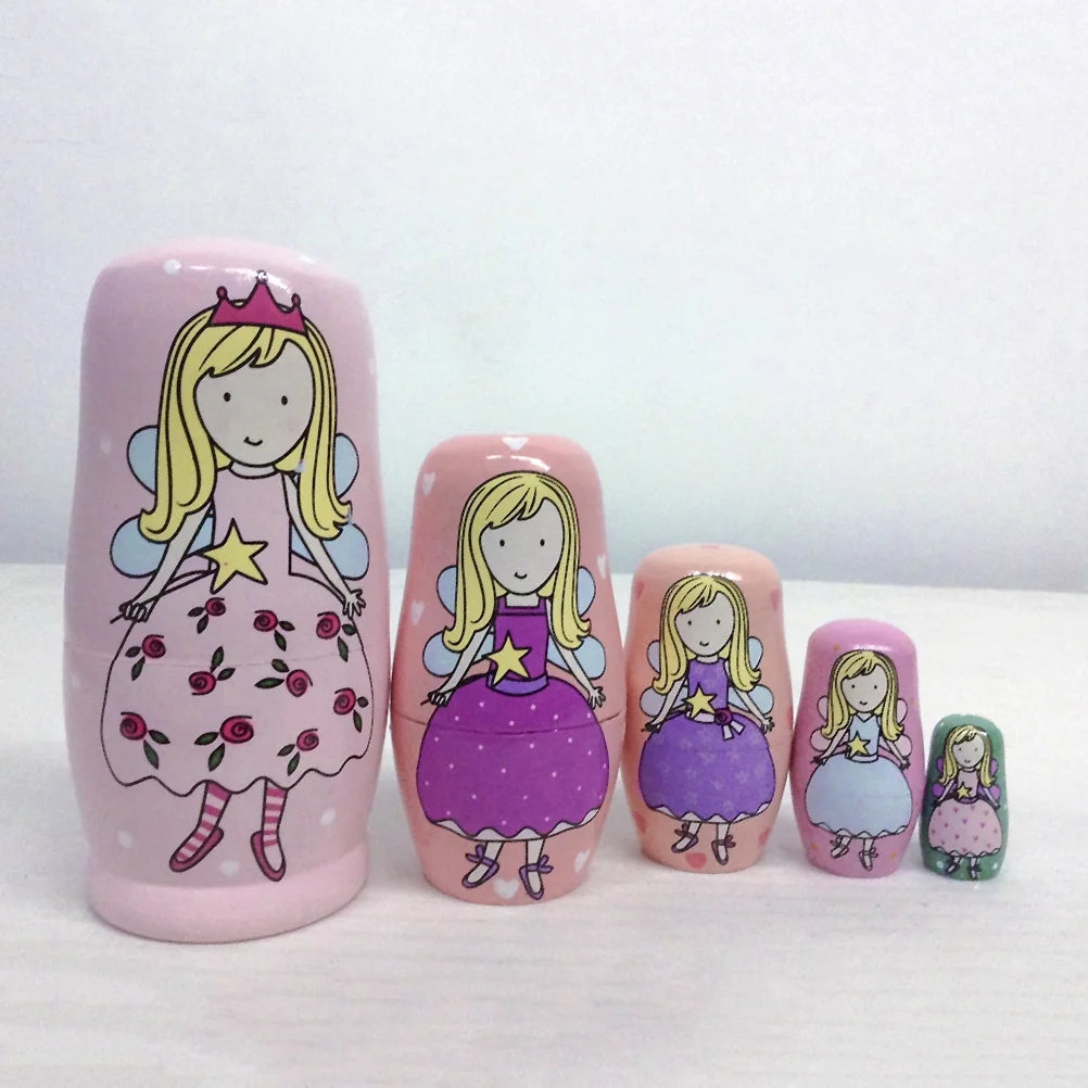 5 Pcs Russian Doll Nesting Dolls Y634385