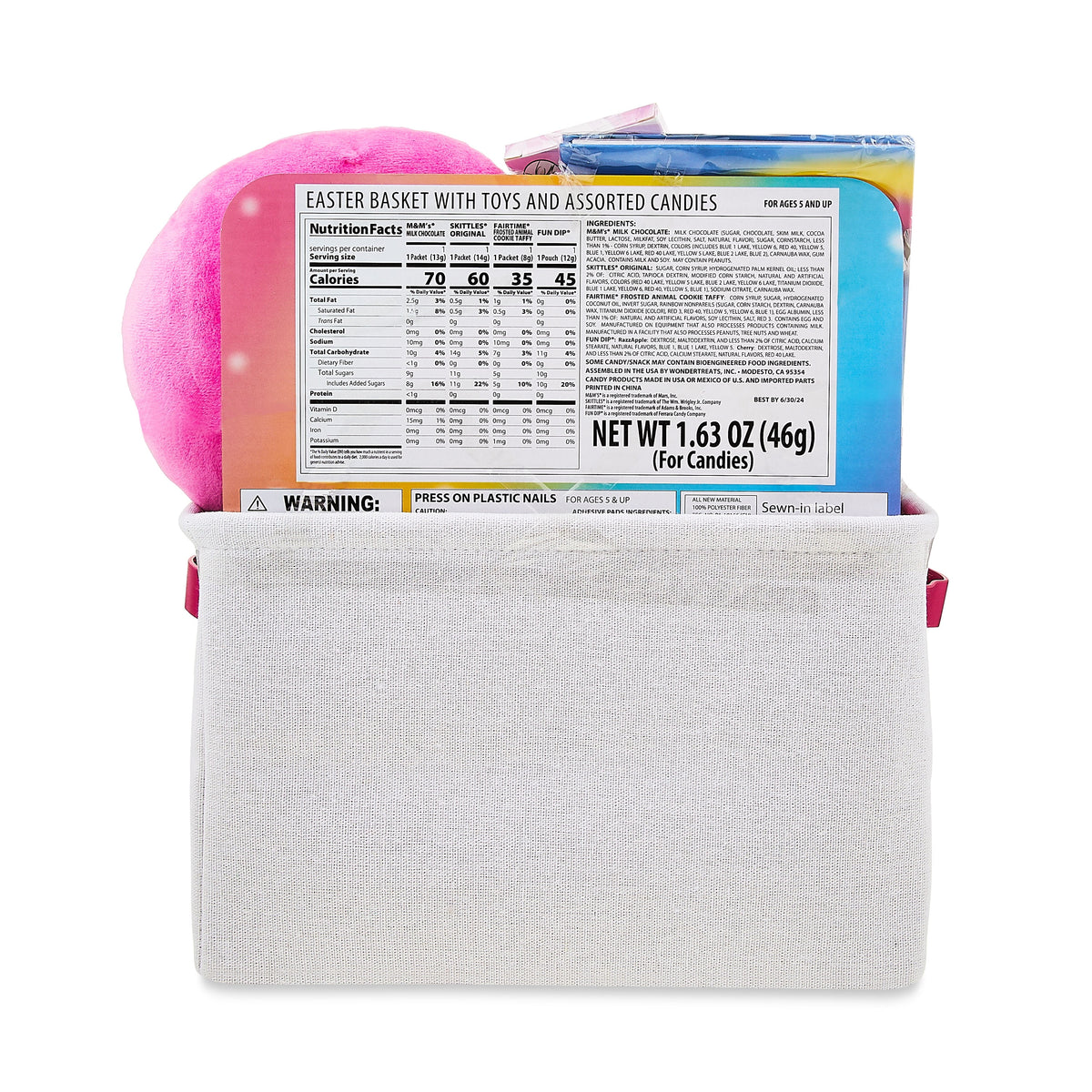 Fabric Storage Basket with Candies Gift Set M227
