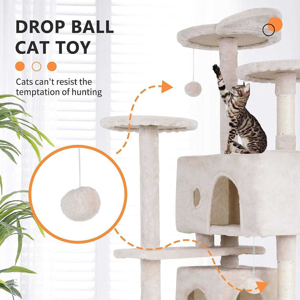 70-in Cat Tree Tower with Scratching Post L9845