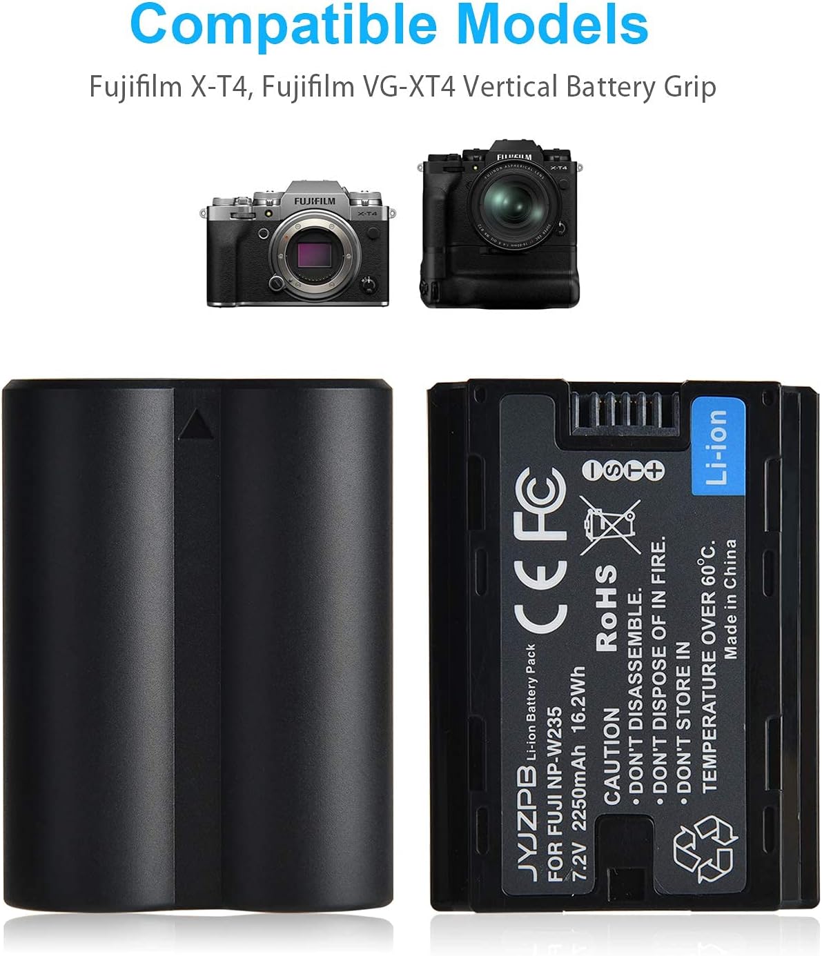 2-Pack Rechargeable Li-Ion Camera Batteries with Charger G342746