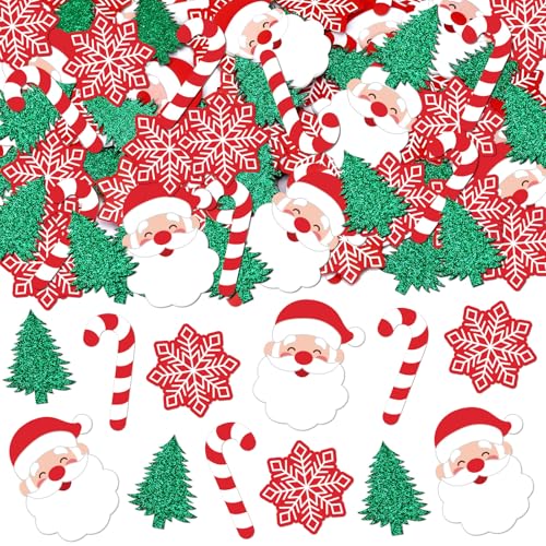 Christmas Confetti Glitter Tree Decorations Santa Claus Snowflakes Candy Canes Sprinkles D1264