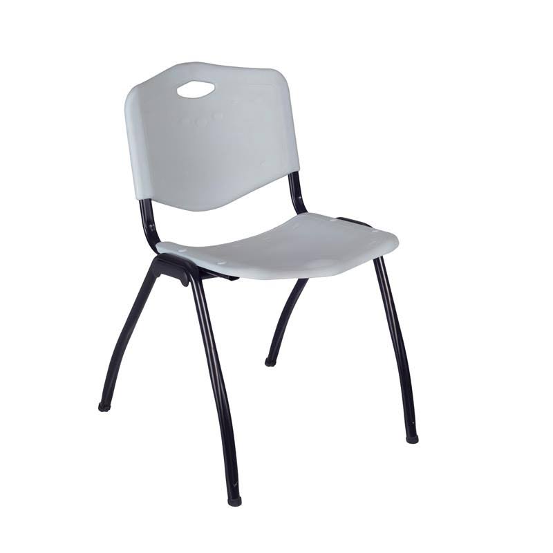 48x22 Round Breakroom Table with 4 Stack Chairs G76559