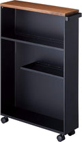 Black Rolling Slim Bathroom Cart With Handle P7040