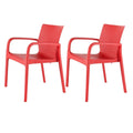 Red Stackable Dining Armchair, Set of 2 K92523
