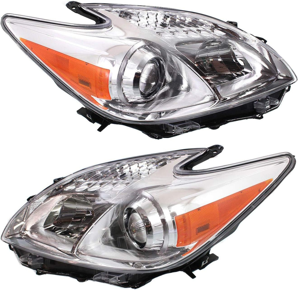 Headlight Set of 2 Clear Lens Halogen O594