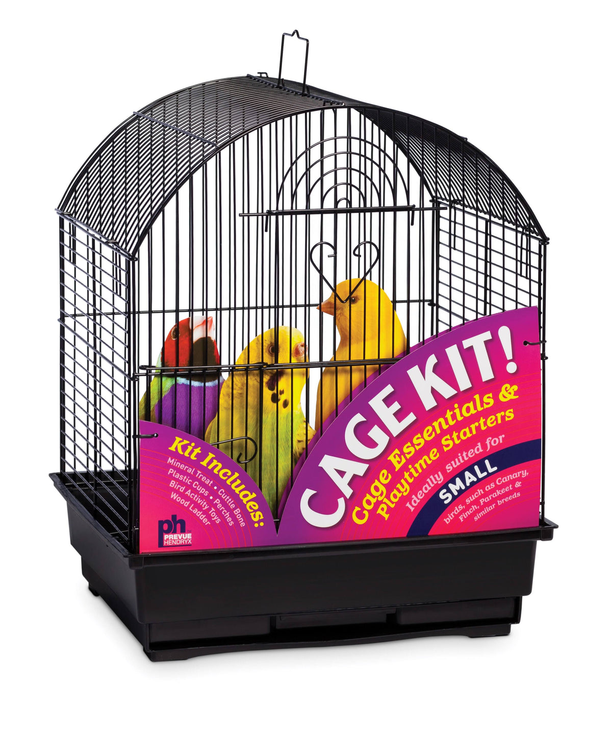 Black Round Top Bird Cage Kit L130