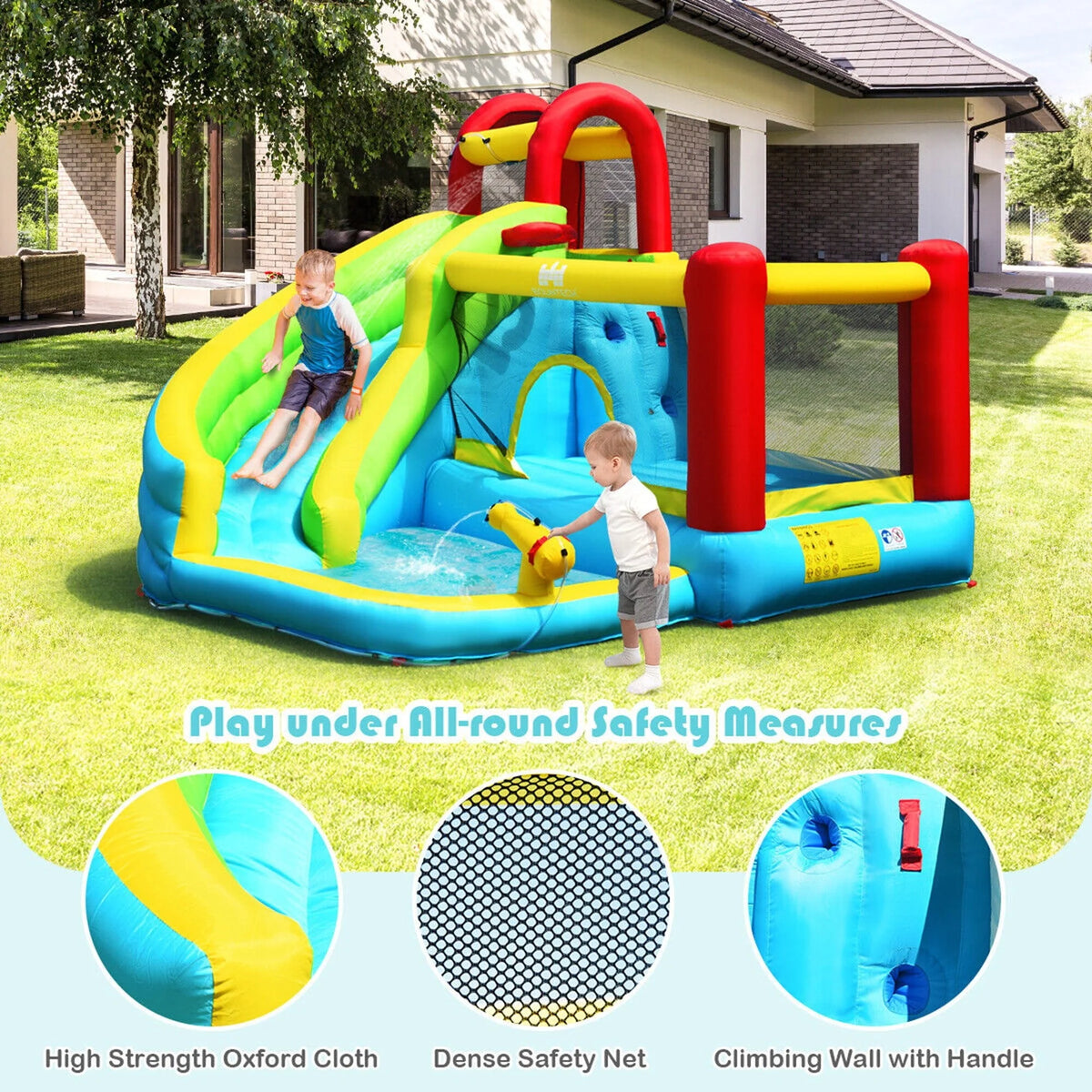 Inflatable Kids Water Slide Bounce House Splash Pool C6143