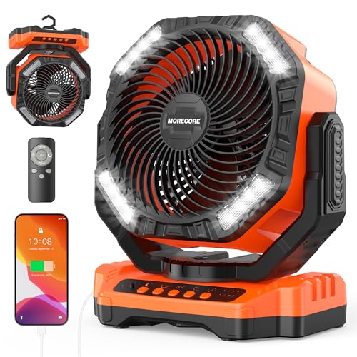 20000mAh Rechargeable Camping Fan with Light M968