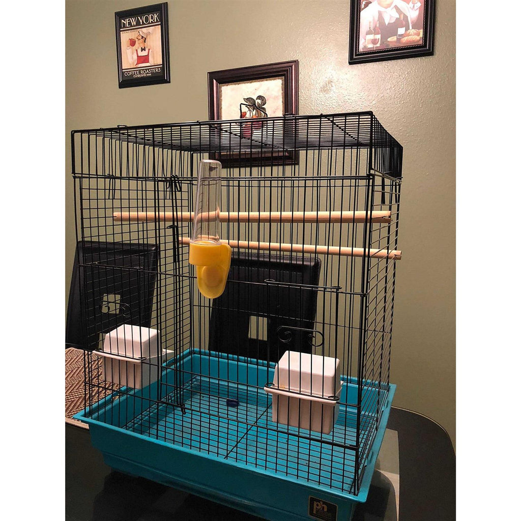 Square Top Parakeet Cage 16.5 L x 11.8 W x 22 H B4606