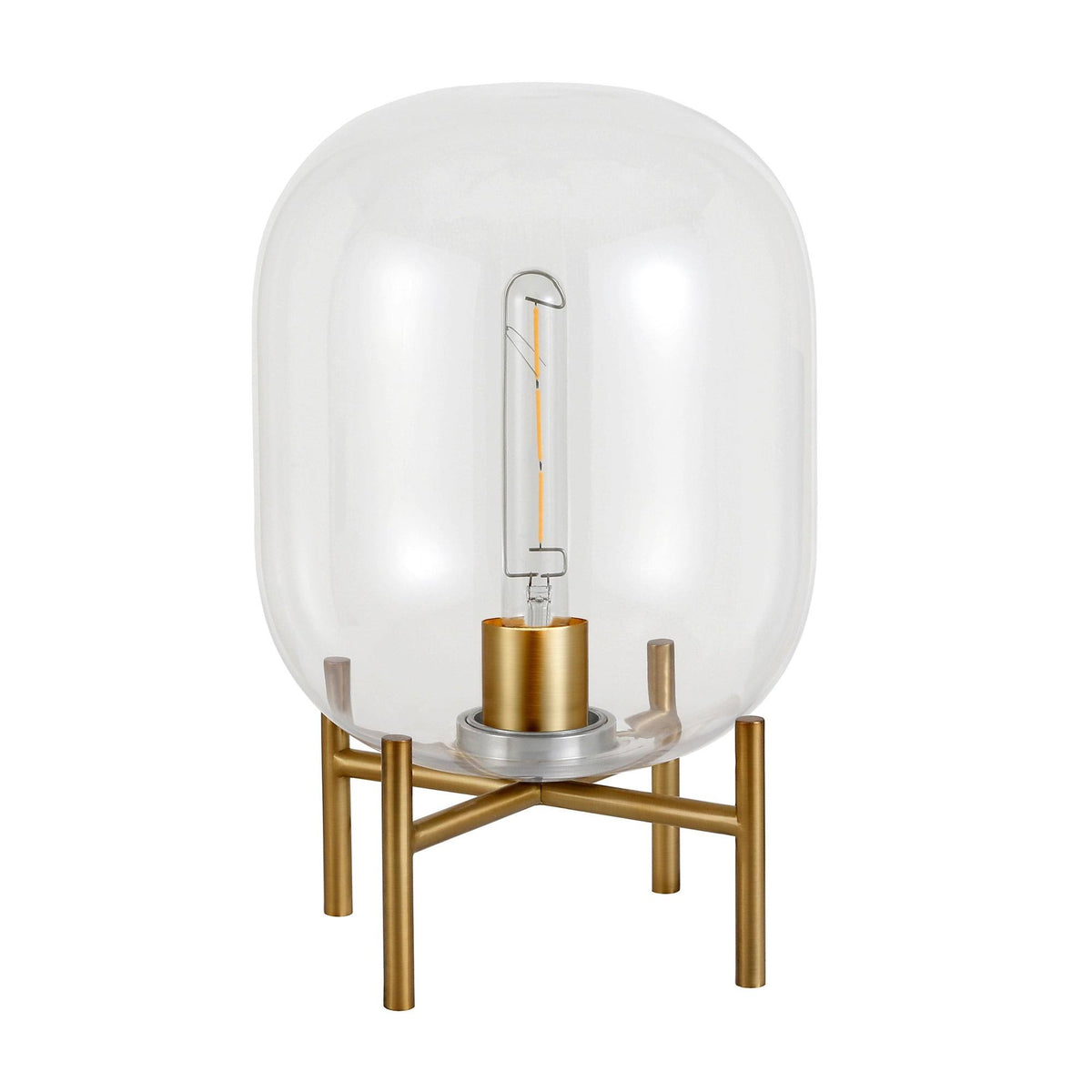 Clear Glass Globe Table Lamp O374