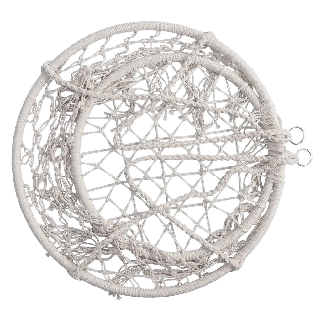 Beige Cotton Rope Hammock Chair A8971