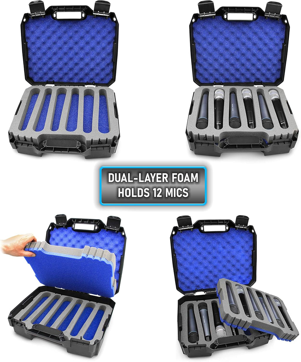 Hard Case Compatible with 12 Handheld Microphone System, Case Only J64507