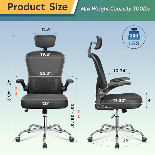 White High Back Mesh Ergonomic Office Chair O608