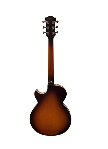 Tobacco Sunburst Jazz Solid Hollow-Body Electric Guitar W8282