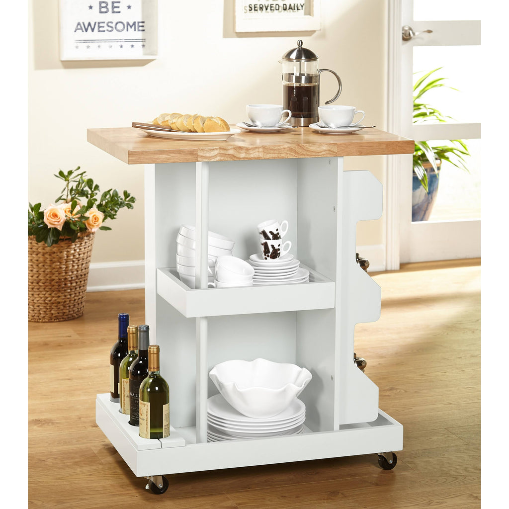 White Kitchen Cart Y562102