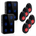 Wireless Call Button System with 2 Number Display Plug-in Receiver 6 Waterproof Transmitters F283853