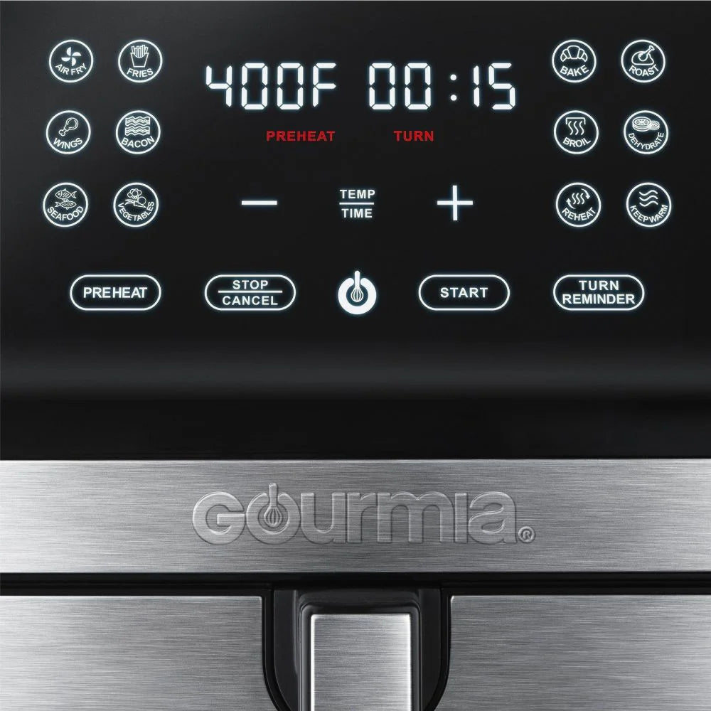 8-Qt Digital Air Fryer with Guided Cooking, Stainless Steel I740