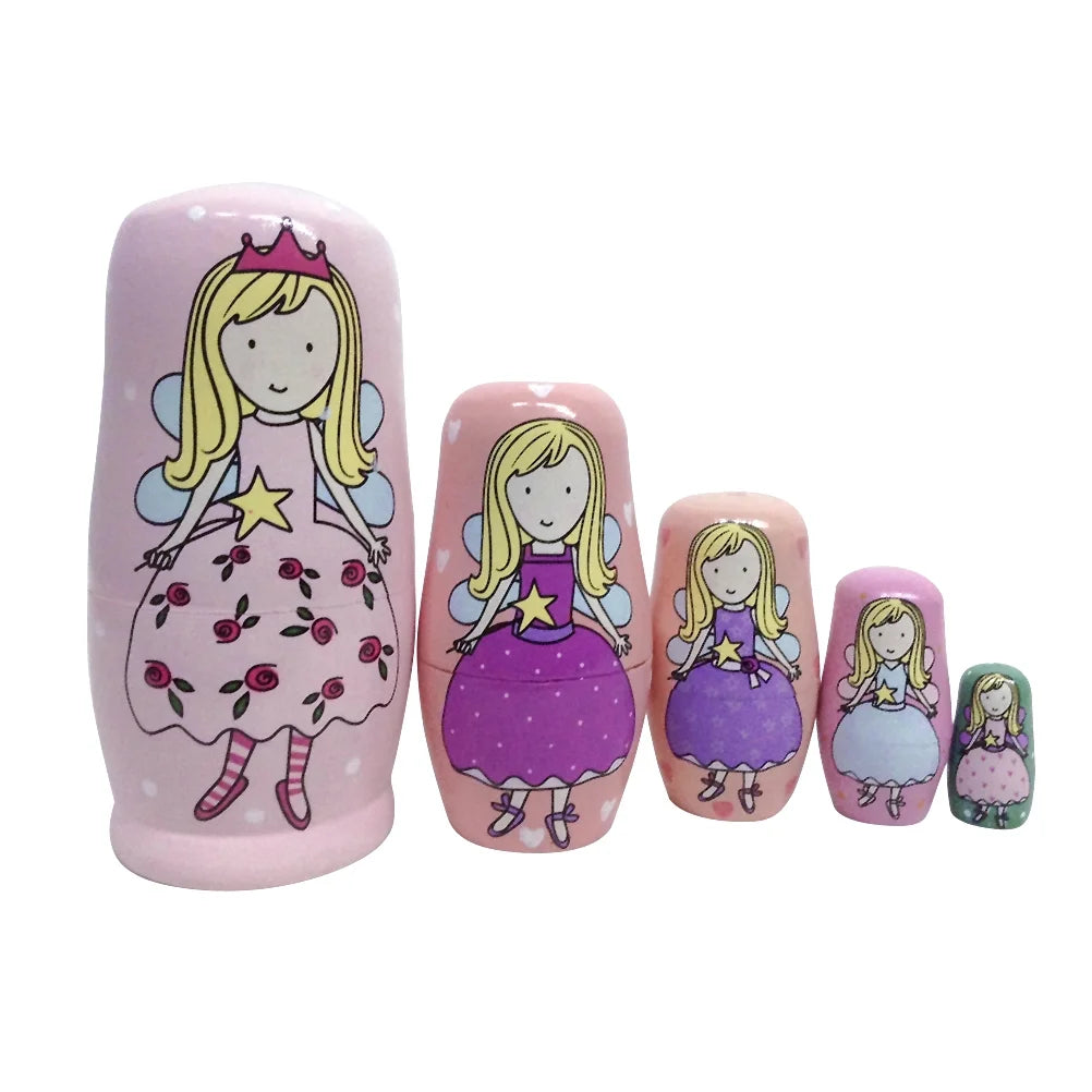 5 Pcs Russian Doll Nesting Dolls Y634385