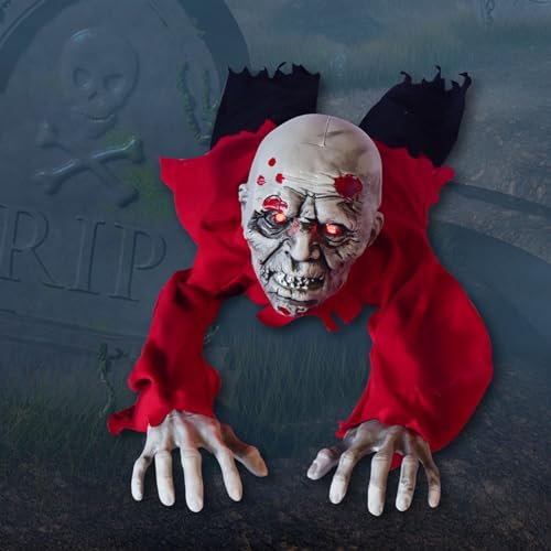 Halloween Zombie Groundbreaker Decoration with Scary Sound Glowing Eyes C14427