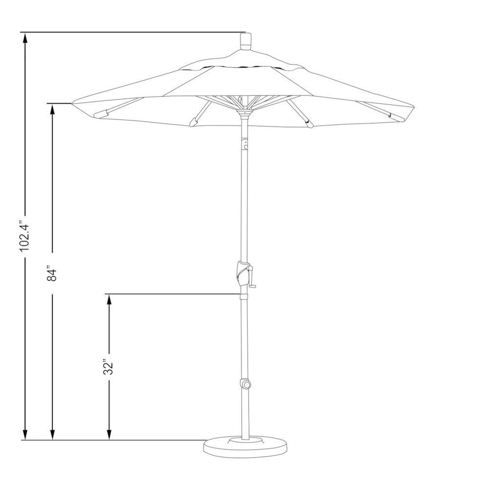 7.5 Ft Air Blue Patio Umbrella R5892