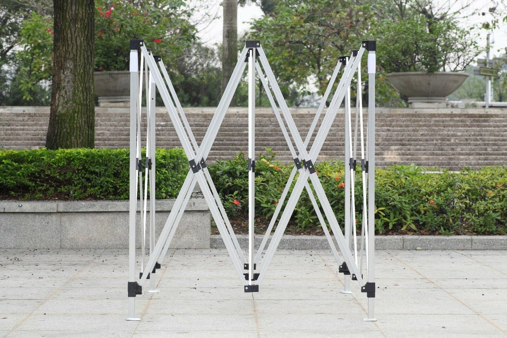10x10 ft White Pop up Canopy Tent Steel Frame V140