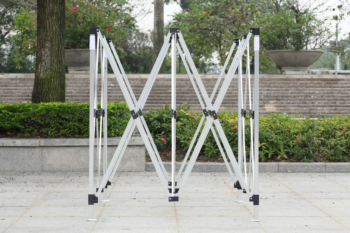 10x10 ft White Pop up Canopy Tent Steel Frame V140