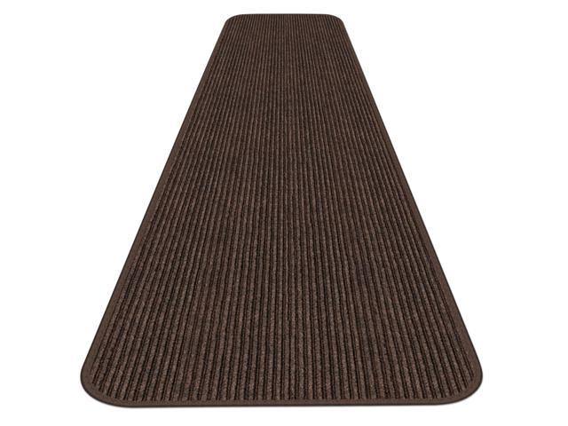 Double-Ribbed Carpet Runner with Skid-Resistant Rubber Backing - Bittersweet Brown - 4' x 50' Q3073