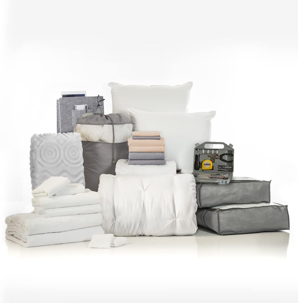 25-Piece Twin XL Bedding Bath Trunk Bundle Wonderland Gray A687542