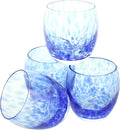 Cobalt Confetti Juice Glass Set Y327