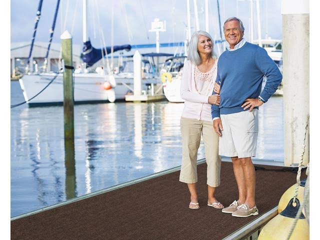 Double-Ribbed Carpet Runner with Skid-Resistant Rubber Backing - Bittersweet Brown - 4' x 50' Q3073