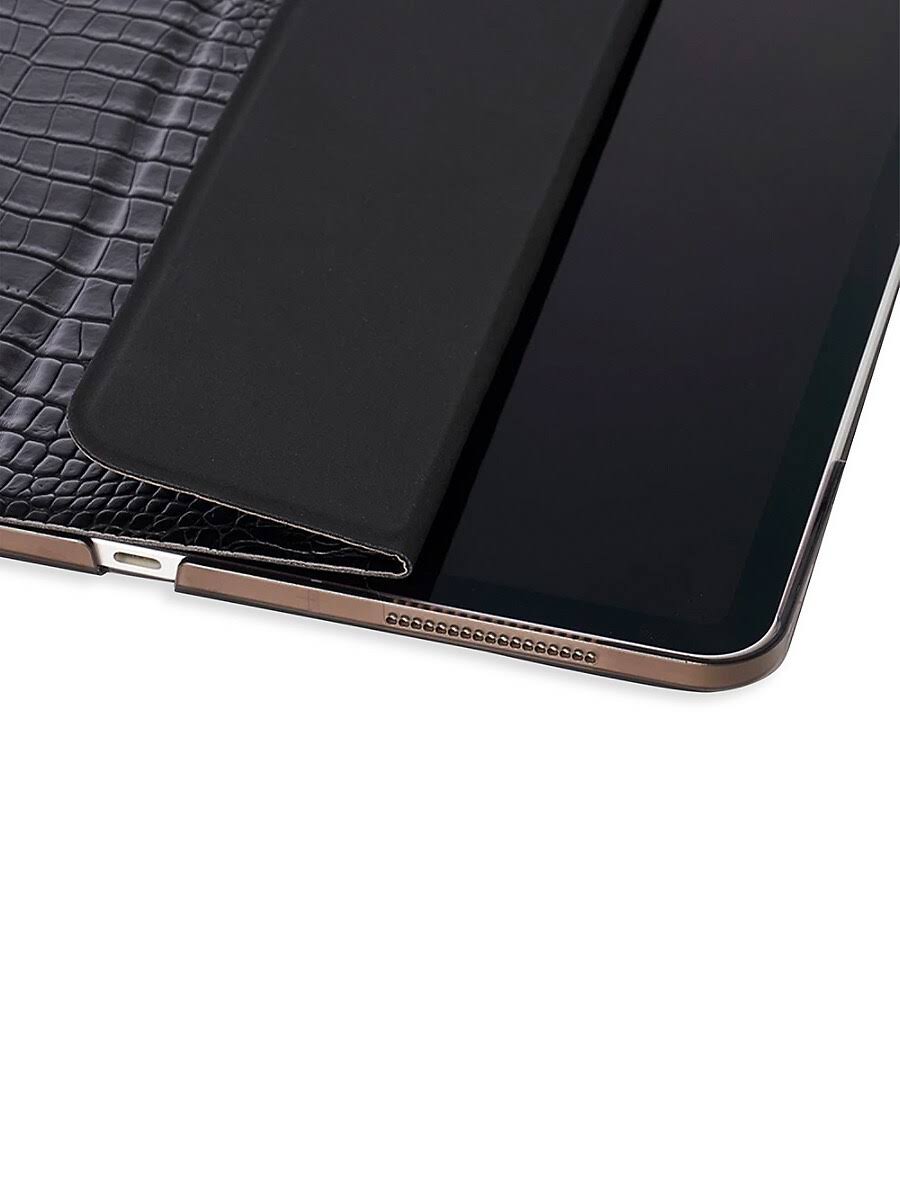Black Crocodile-Embossed iPad Pro Case M110695