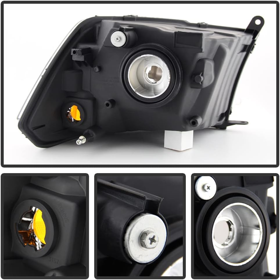 Black Headlights Lamps Replacement Driver + Passenger Side F78237