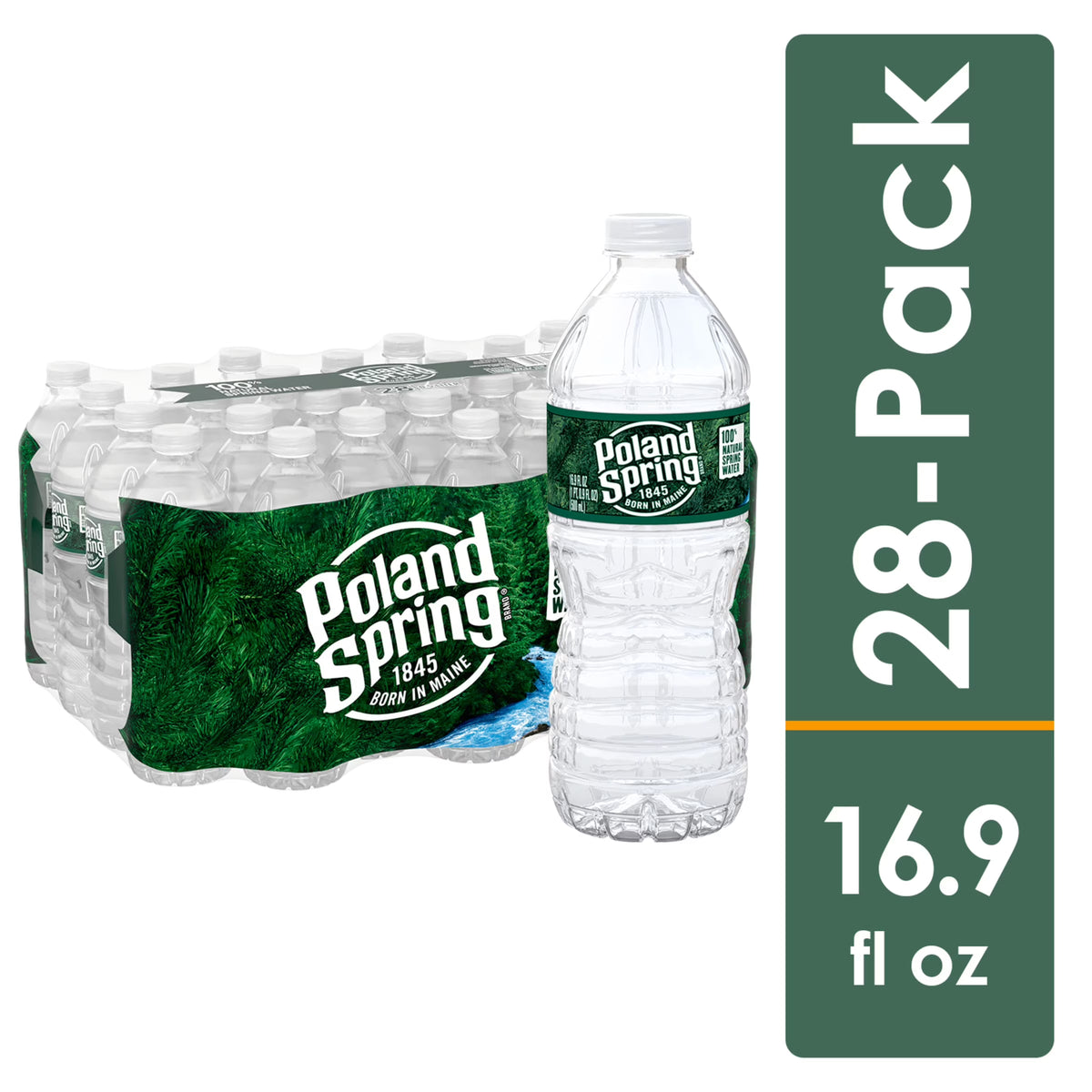 16.9-ounce Natural Spring Water Plastic Bottles, Pack of 28 Z690