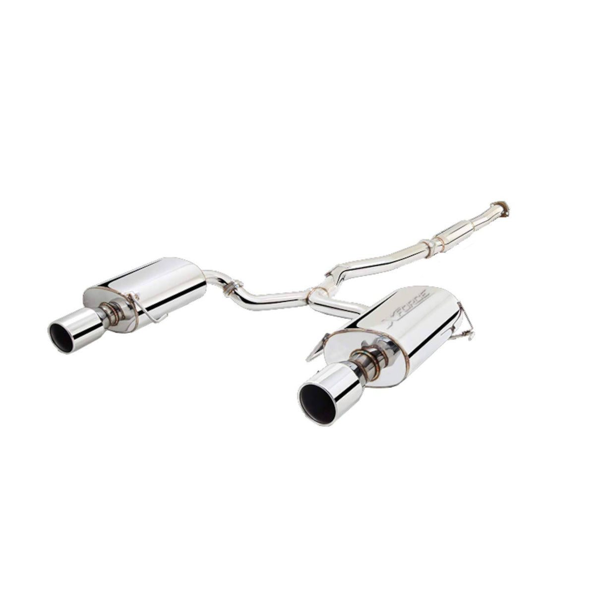 Stainless Steel 3 inch Cat-Back Exhaust System with Dual Side Oval Mufflers S3248